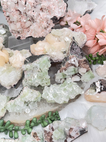 Green Apophyllite Clusters