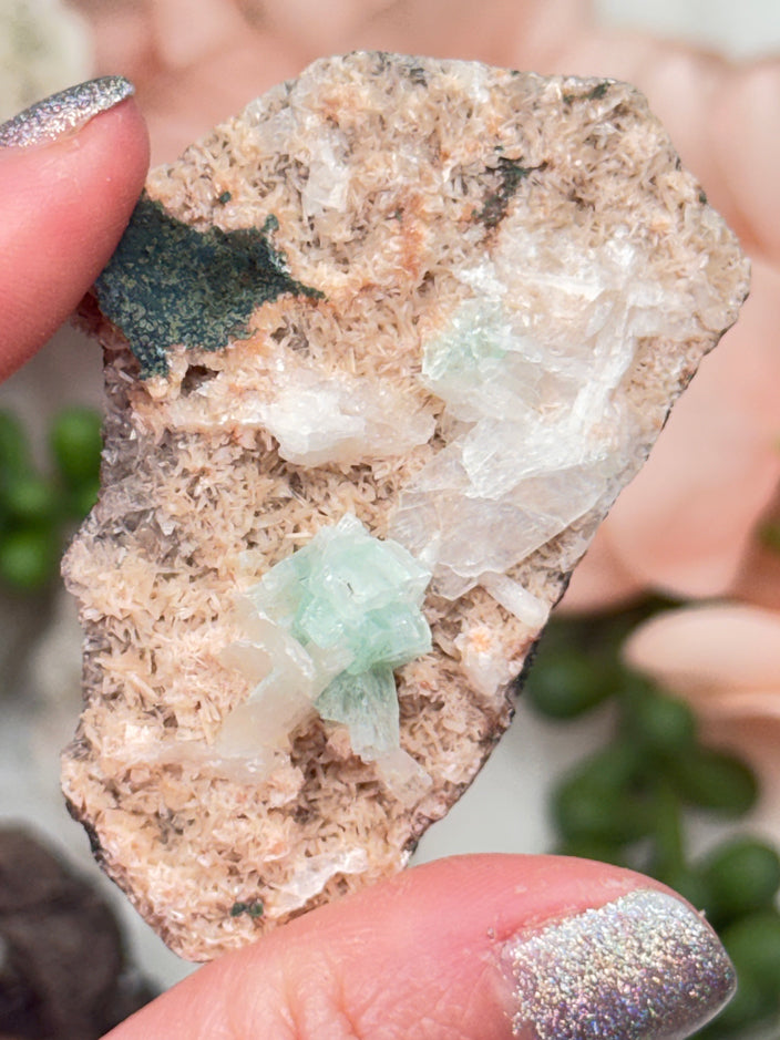 Green Apophyllite Clusters