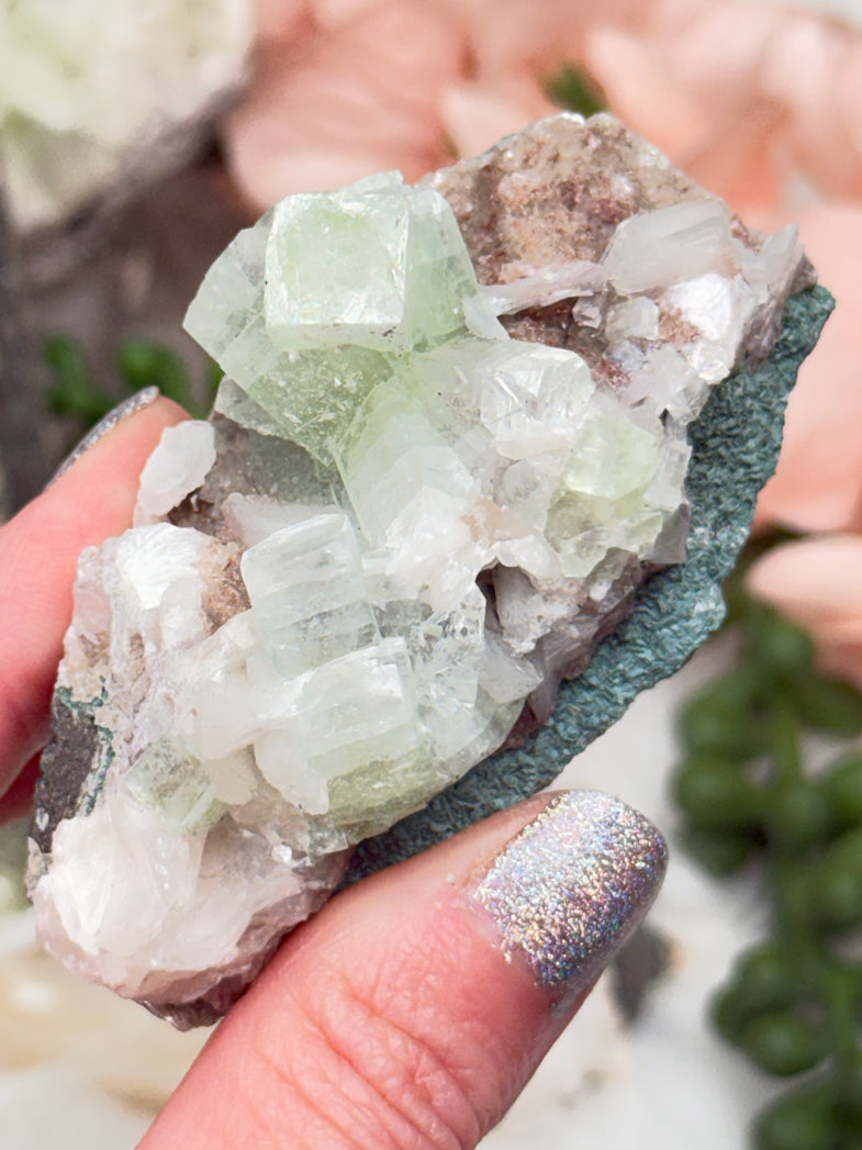 Green Apophyllite Clusters