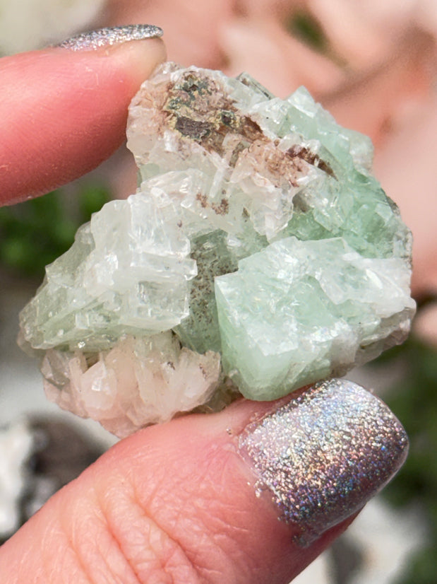 Green Apophyllite Clusters