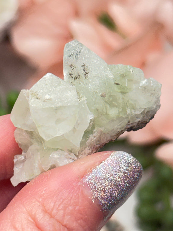 Green Apophyllite Clusters