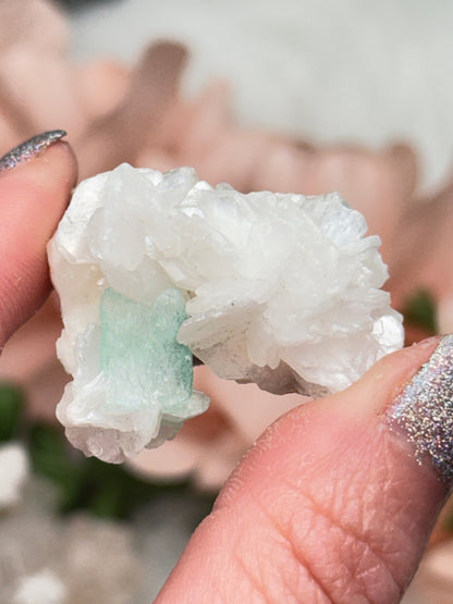 Green Apophyllite Clusters