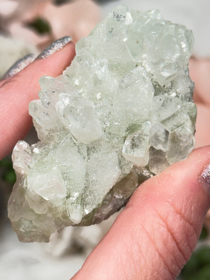 Green Apophyllite Clusters