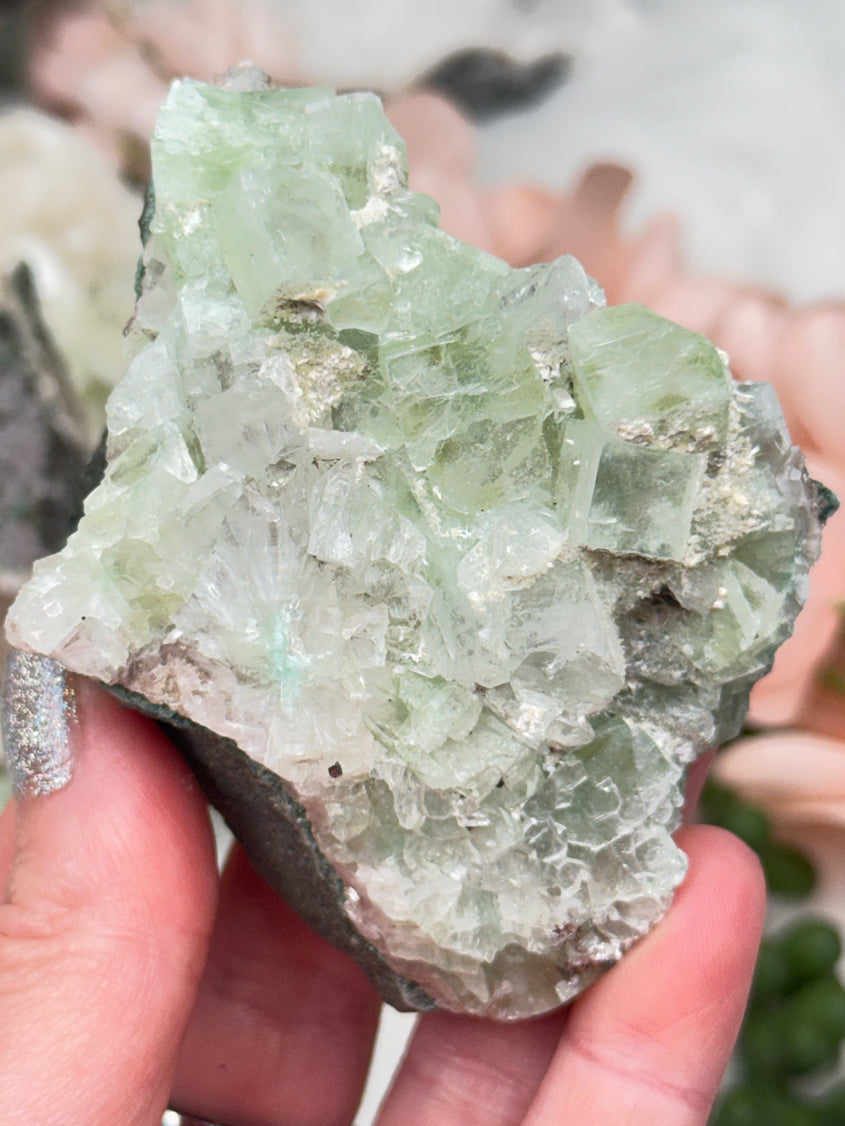Green Apophyllite Clusters