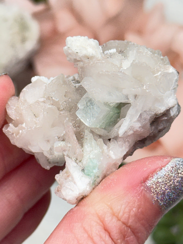 Green Apophyllite Clusters