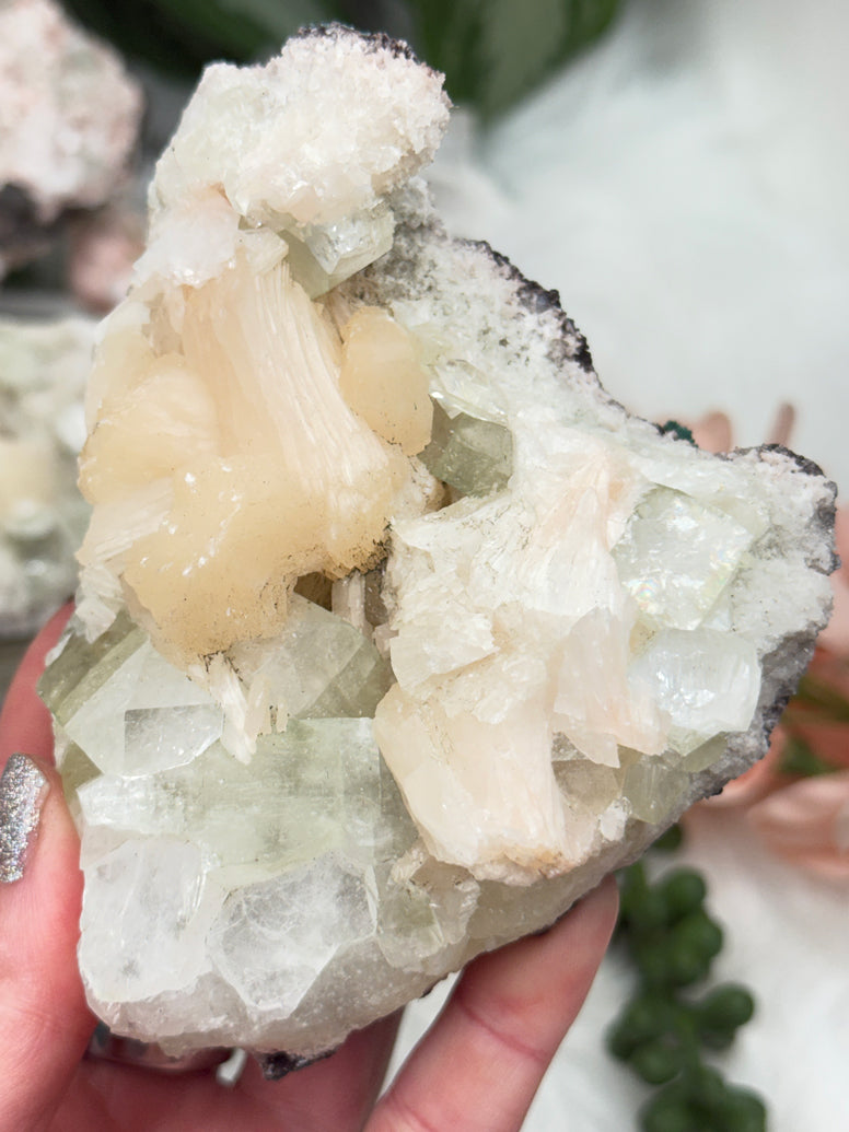 Green Apophyllite Clusters
