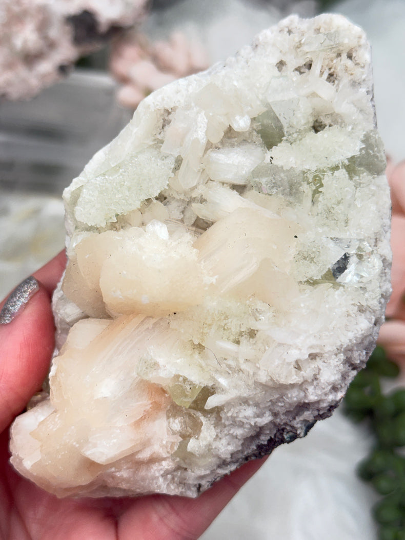 Green Apophyllite Clusters