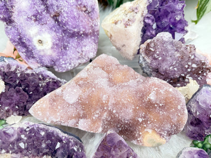 Pink Purple Amethyst Clusters