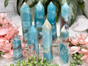 Contempo Crystals - teal-blue-calcite-points-for-sale - Image 2