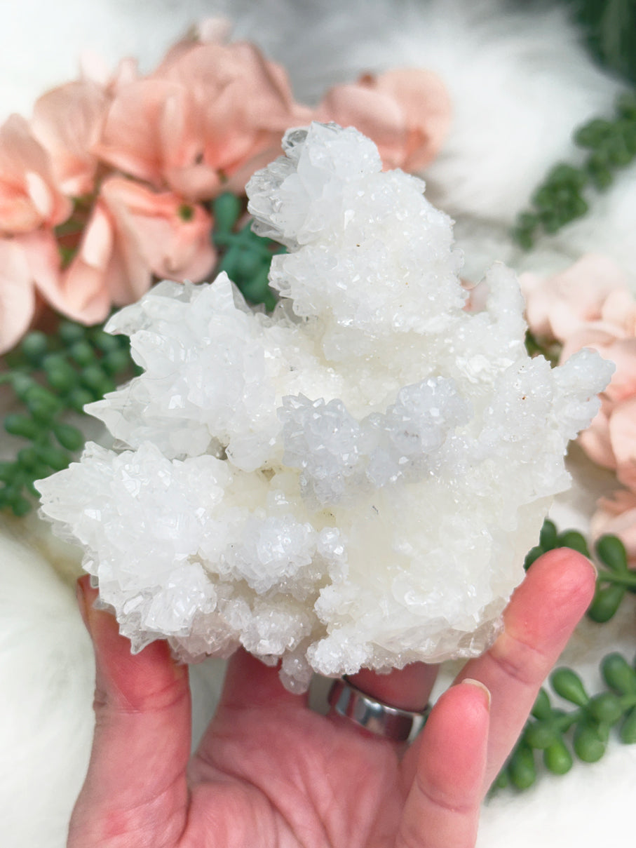 White Aragonite Crystals