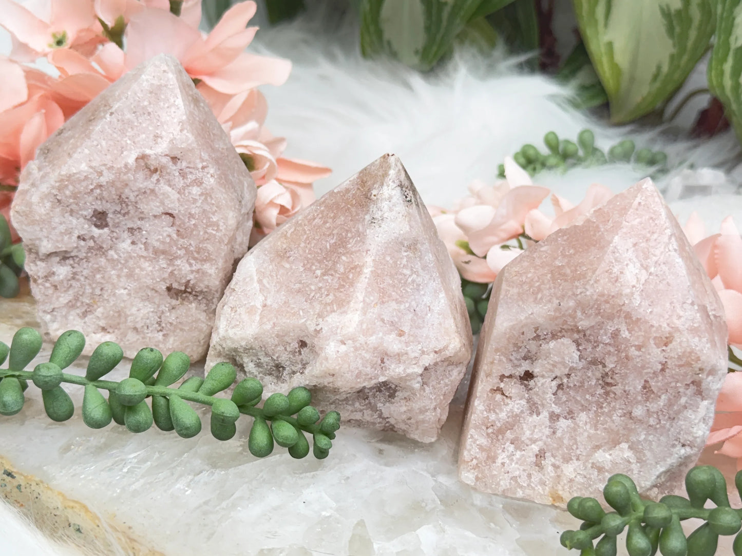 Raw Pink Amethyst Points