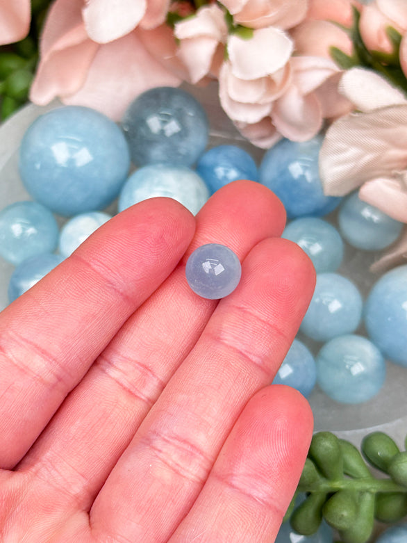 Small Aquamarine Spheres