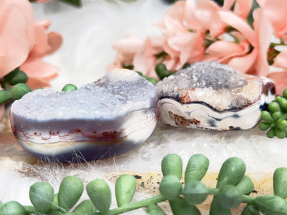 Orca Agate Hearts
