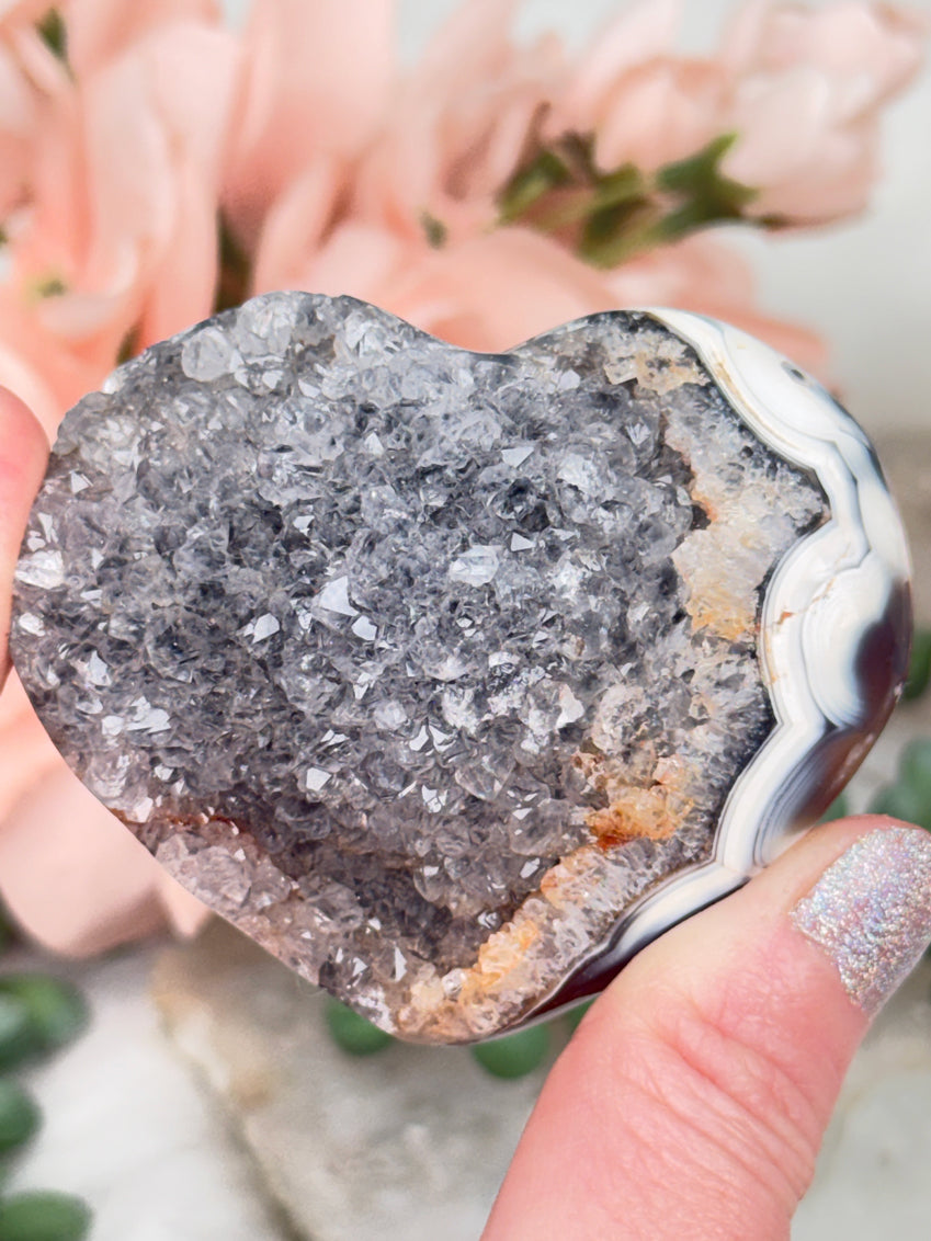 Orca Agate Hearts