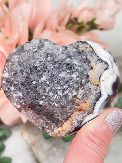 Orca Agate Hearts