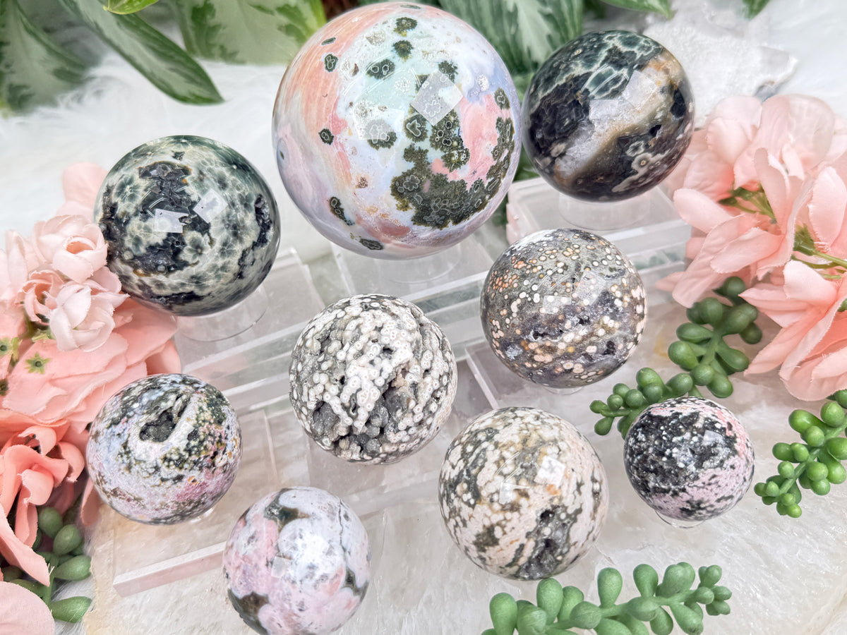 Colorful Ocean Jasper Spheres