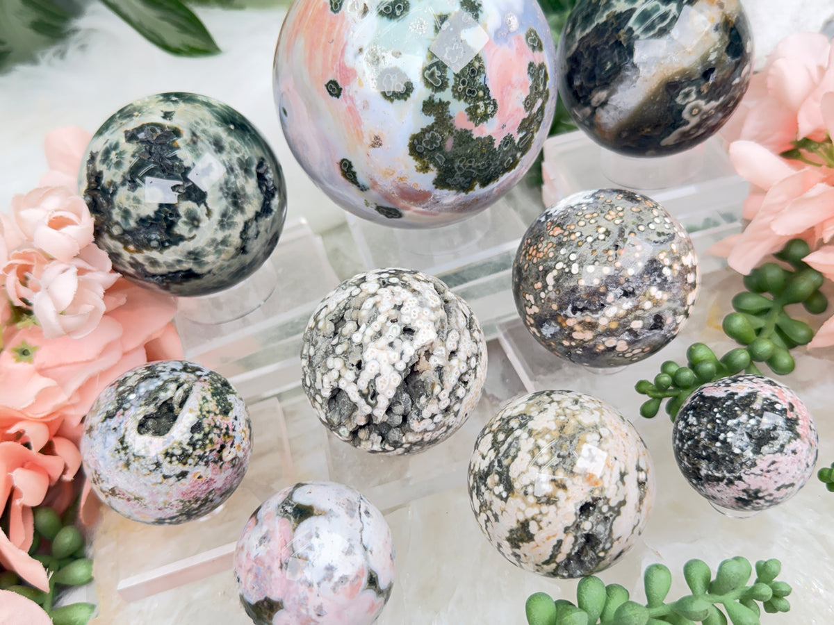 Colorful Ocean Jasper Spheres