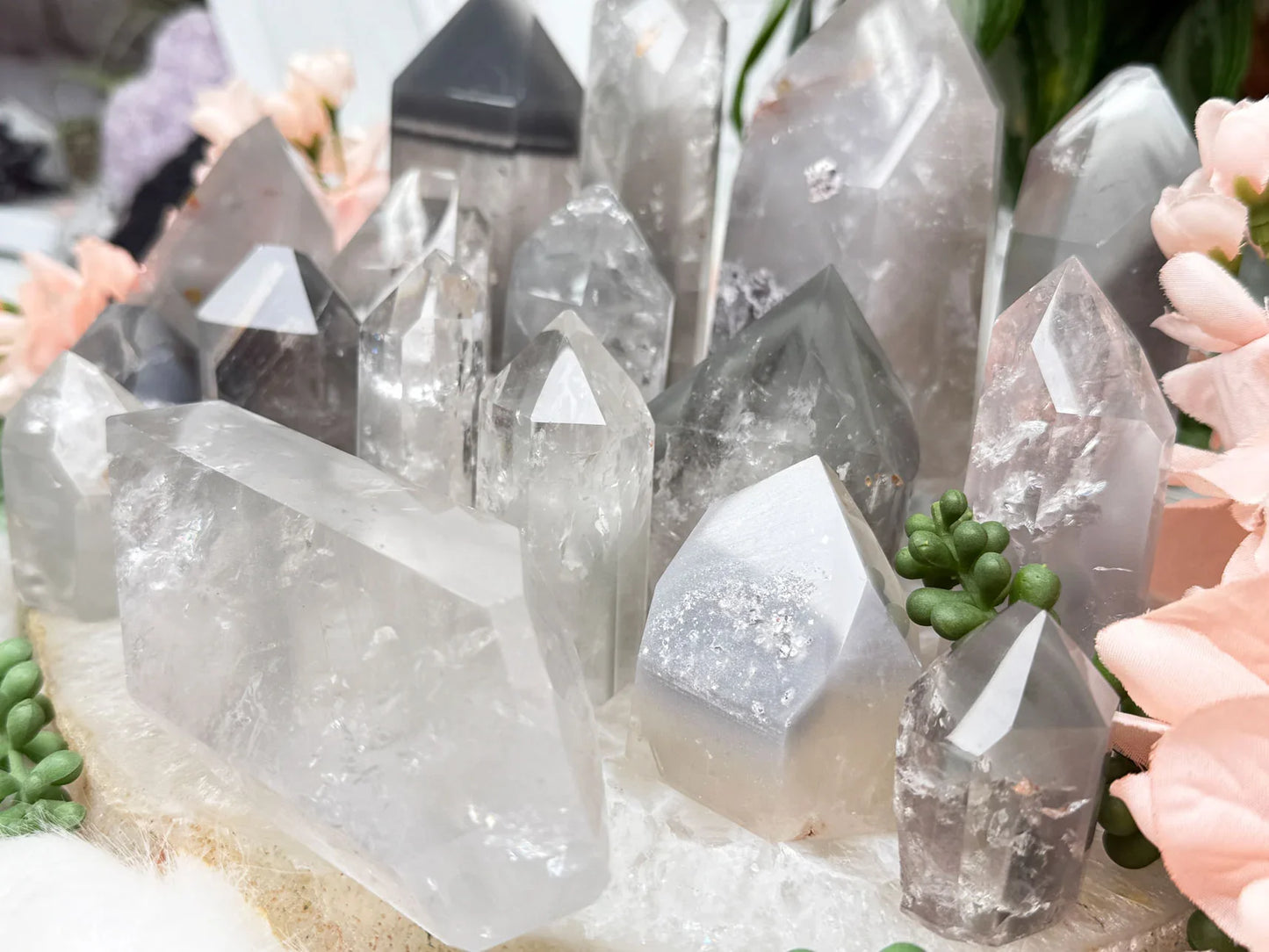 Gray Lithium Quartz Points