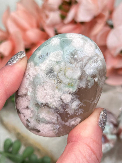 pink-green-flower-agate-stones