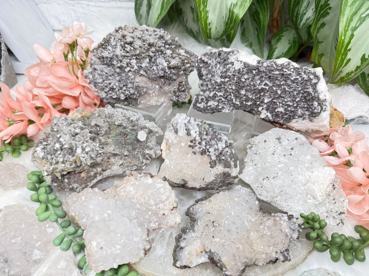 Moroccan Quartz Calcite Clusters