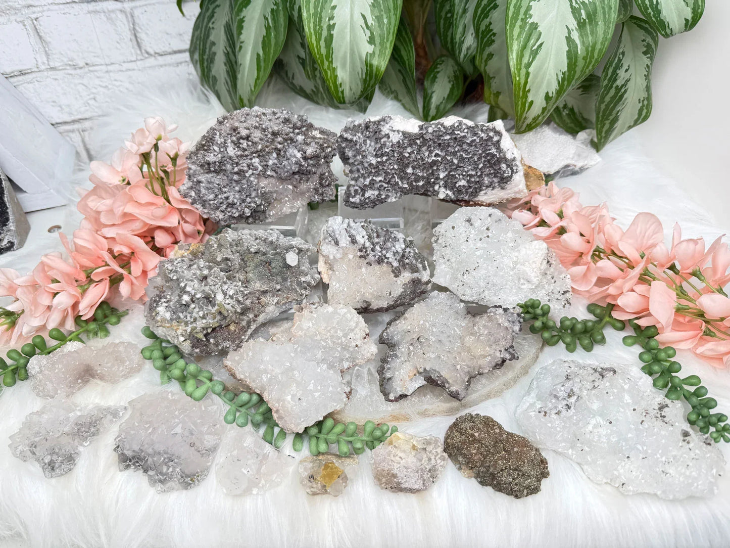 Moroccan Quartz Calcite Clusters