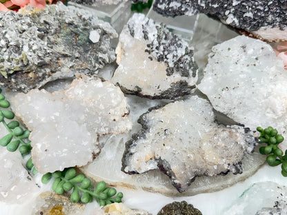 Moroccan Quartz Calcite Clusters