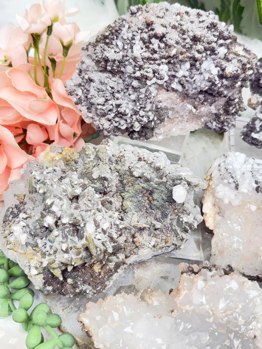 Moroccan Quartz Calcite Clusters