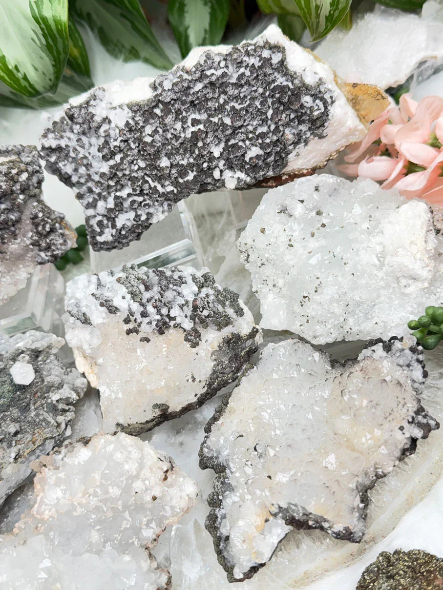 Moroccan Quartz Calcite Clusters