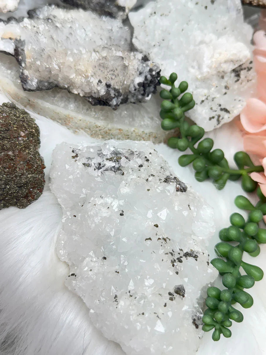 Moroccan Quartz Calcite Clusters