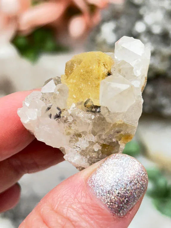 Moroccan Quartz Calcite Clusters