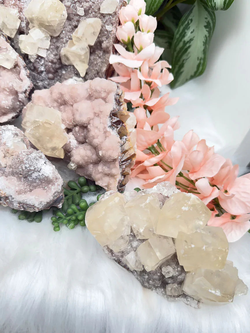 Old Stock Twin Pink Calcite