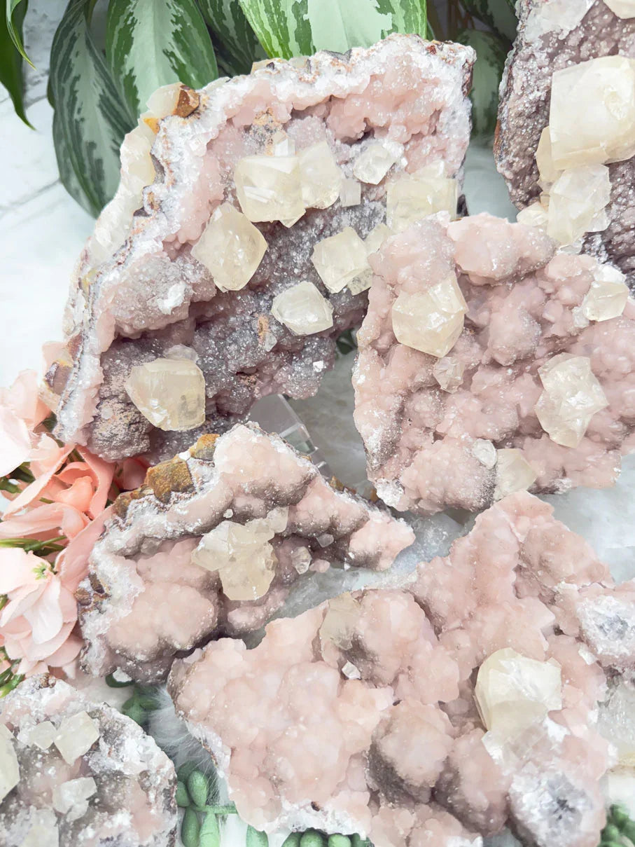 Old Stock Twin Pink Calcite