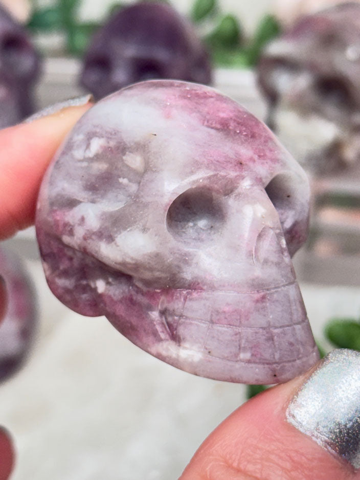 lepidolite-skull