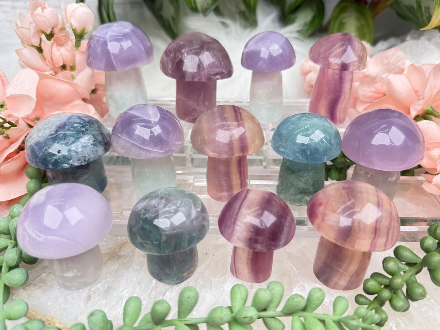 Fluorite Crystal Mushrooms