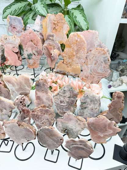 Brazil Pink Amethyst on Stands