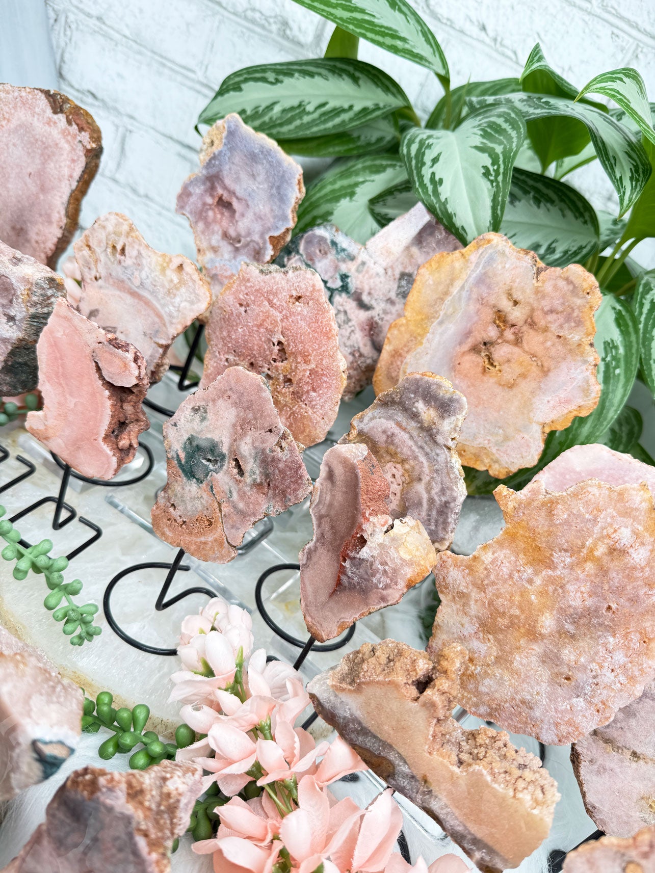 pink-amethyst-crystals-on-stands