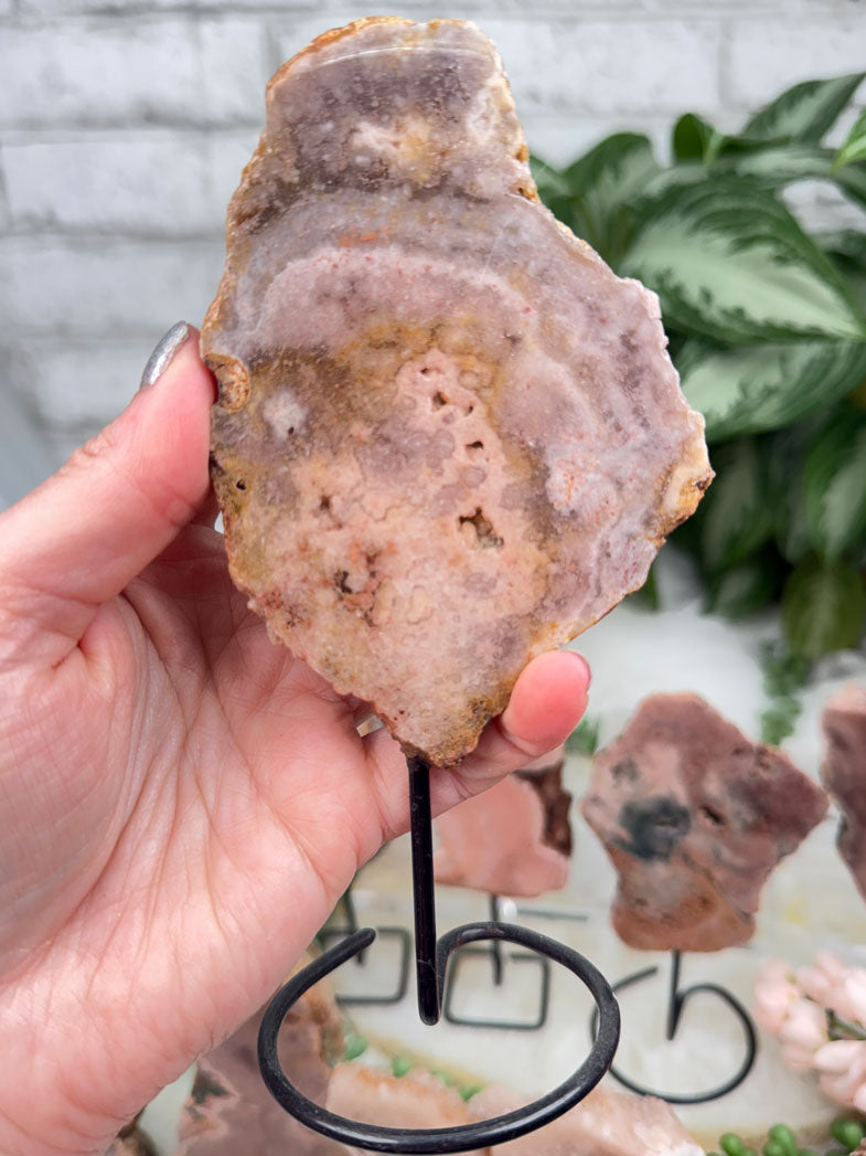 Brazil Pink Amethyst on Stands