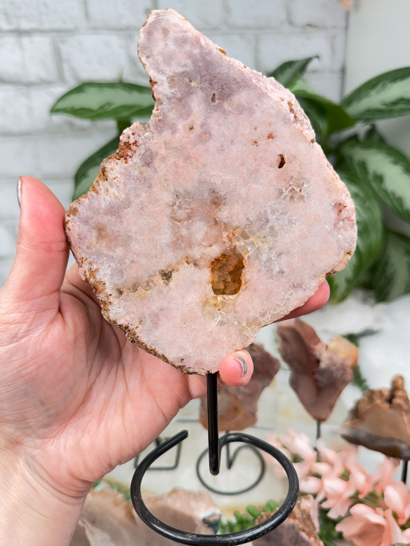 Brazil Pink Amethyst on Stands