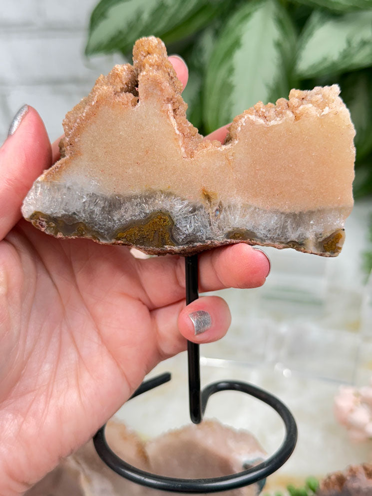 Brazil Pink Amethyst on Stands