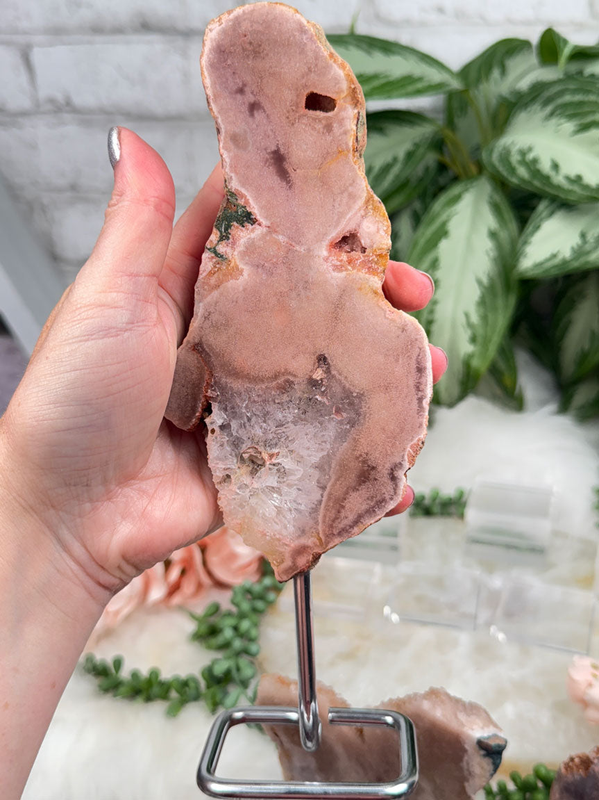 Brazil Pink Amethyst on Stands