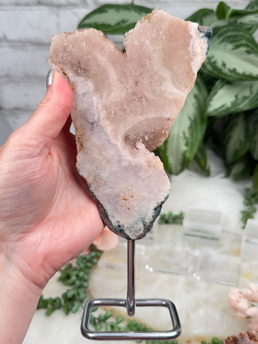 Brazil Pink Amethyst on Stands