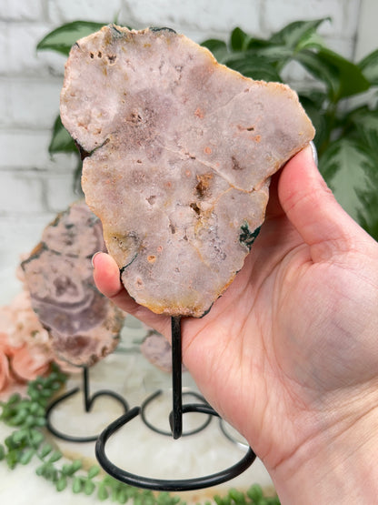 Brazil Pink Amethyst on Stands