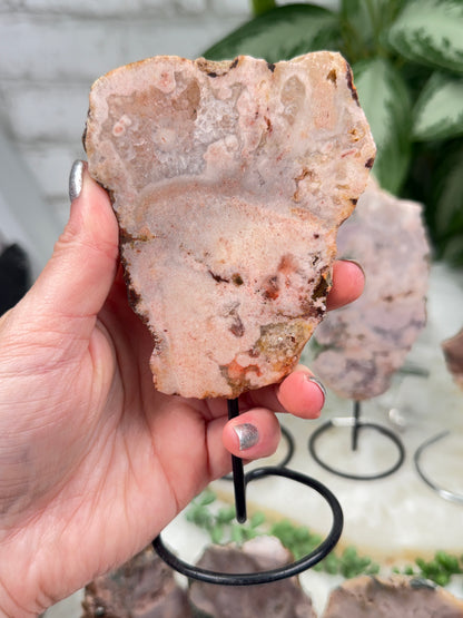 Brazil Pink Amethyst on Stands