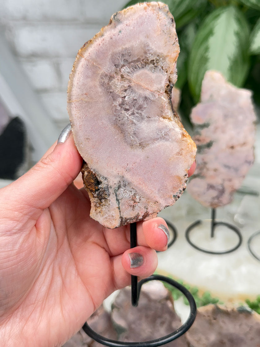 Brazil Pink Amethyst on Stands