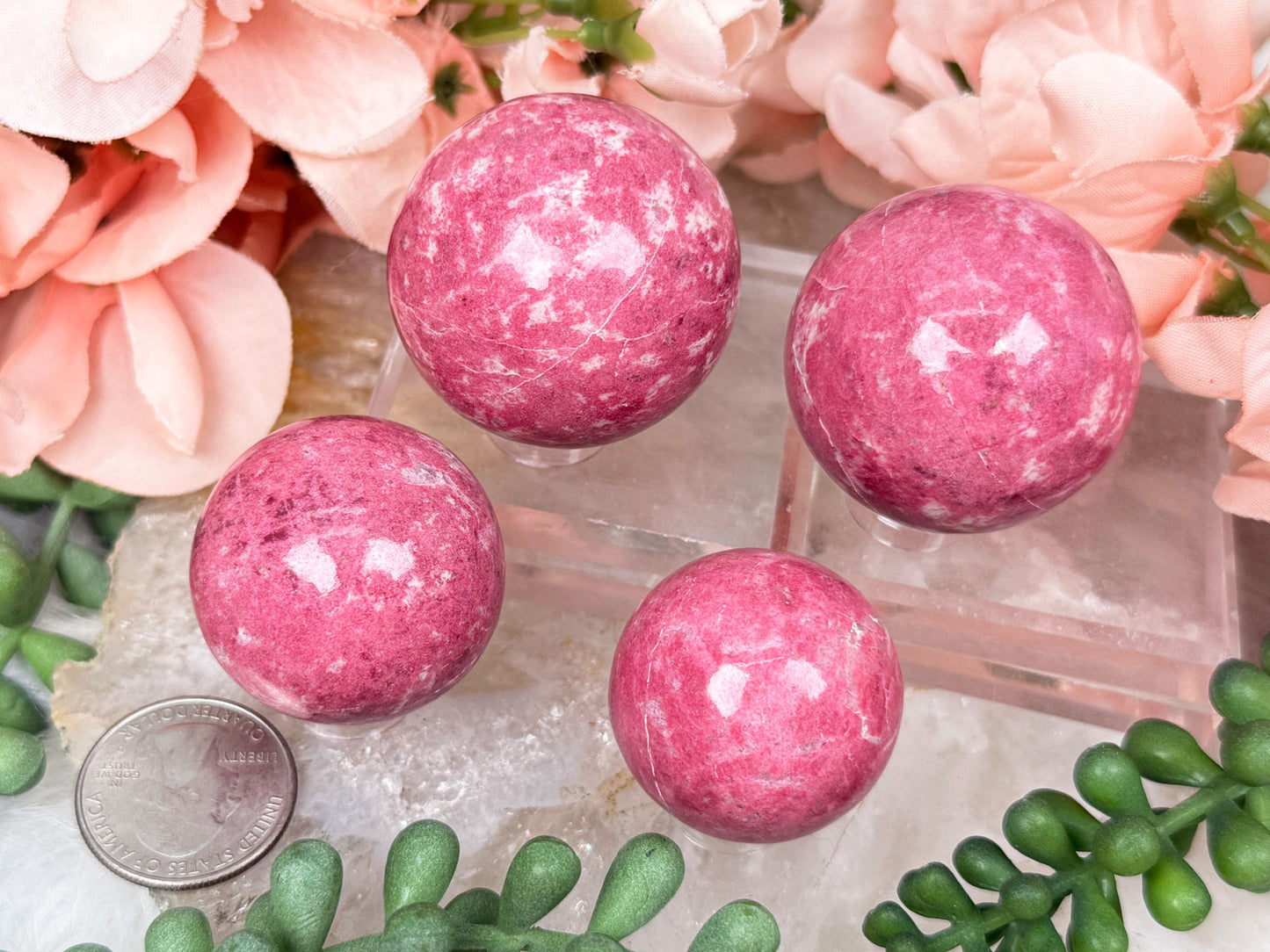 Pink Thulite Spheres
