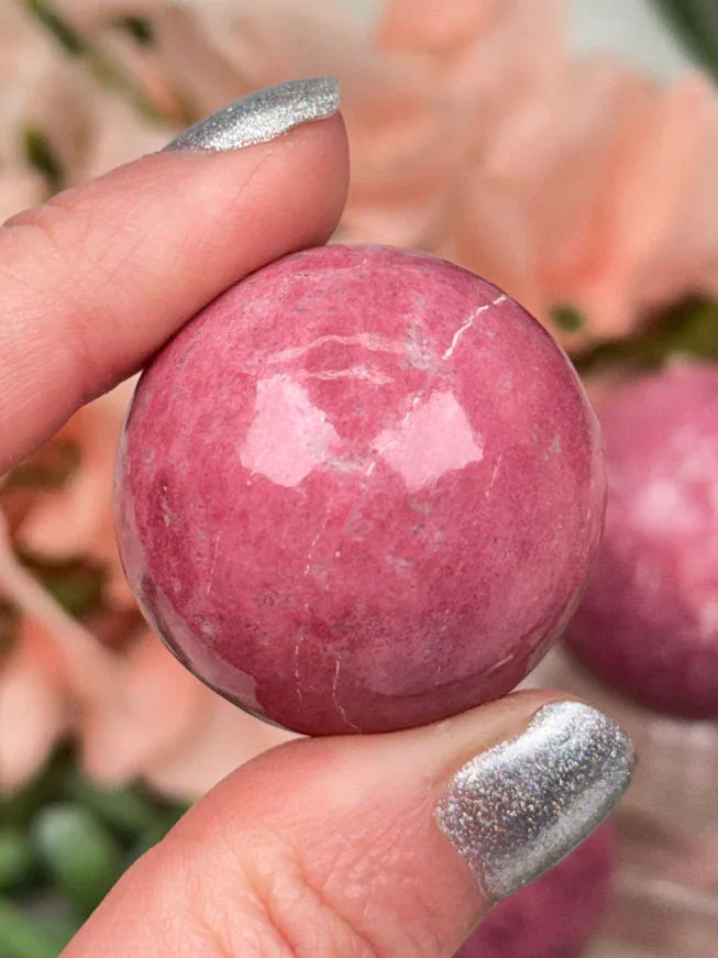 Vibrant Pink Thulite Spheres For Sale – Contempo Crystals