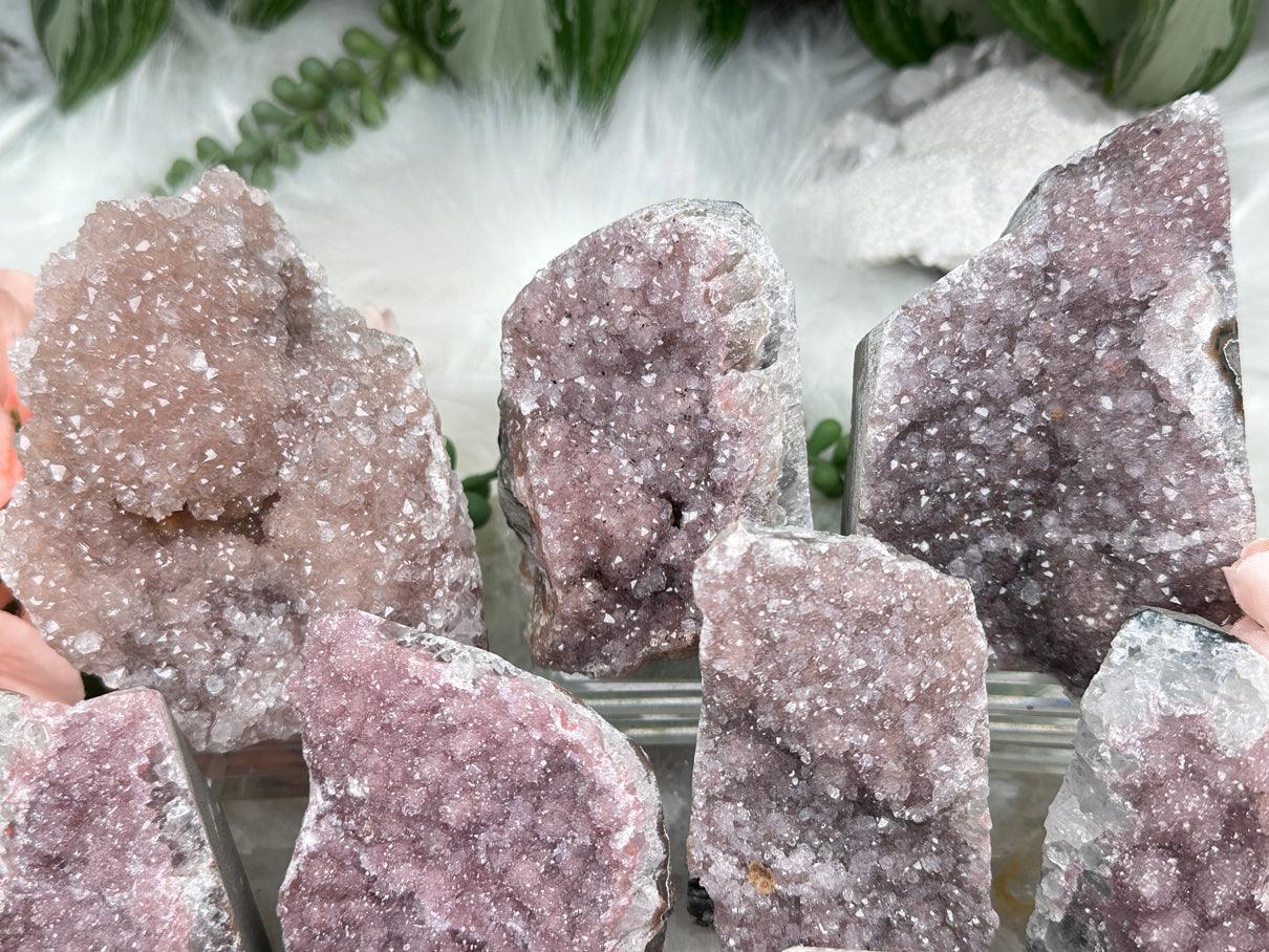 Pink Hue Amethyst Clusters