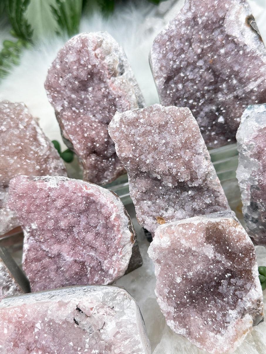 Pink Hue Amethyst Clusters