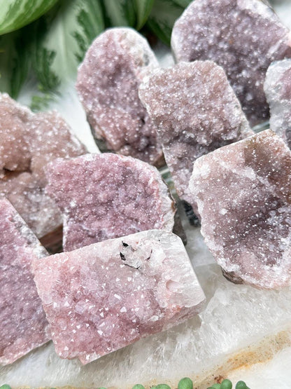 Pink Hue Amethyst Clusters