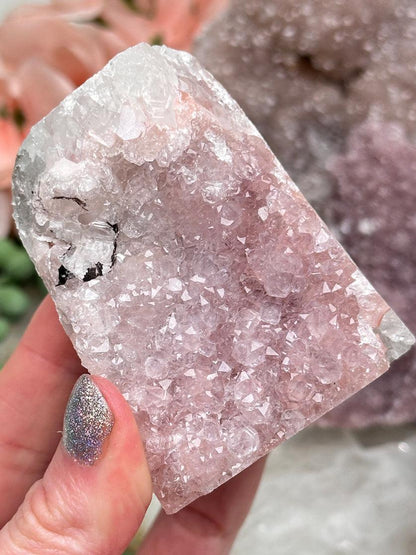 Pink Hue Amethyst Clusters